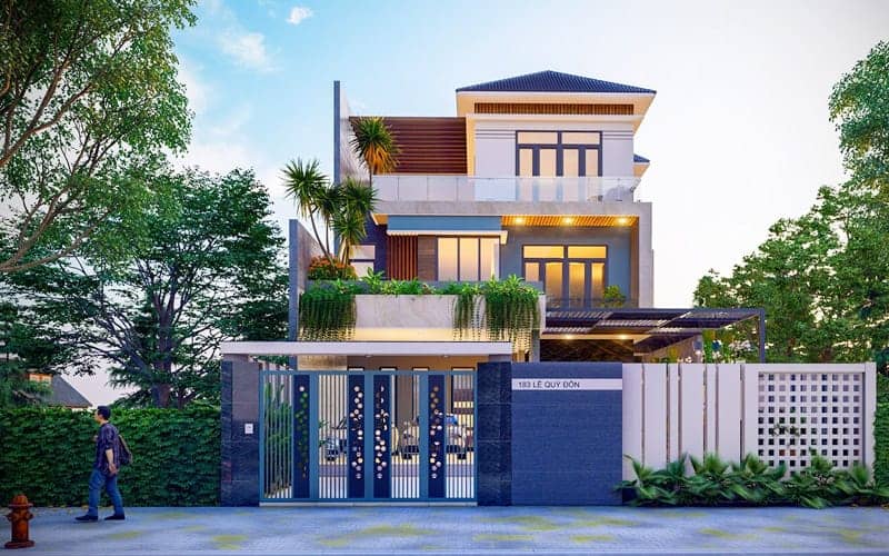 mẫu nhà phố hiện đại