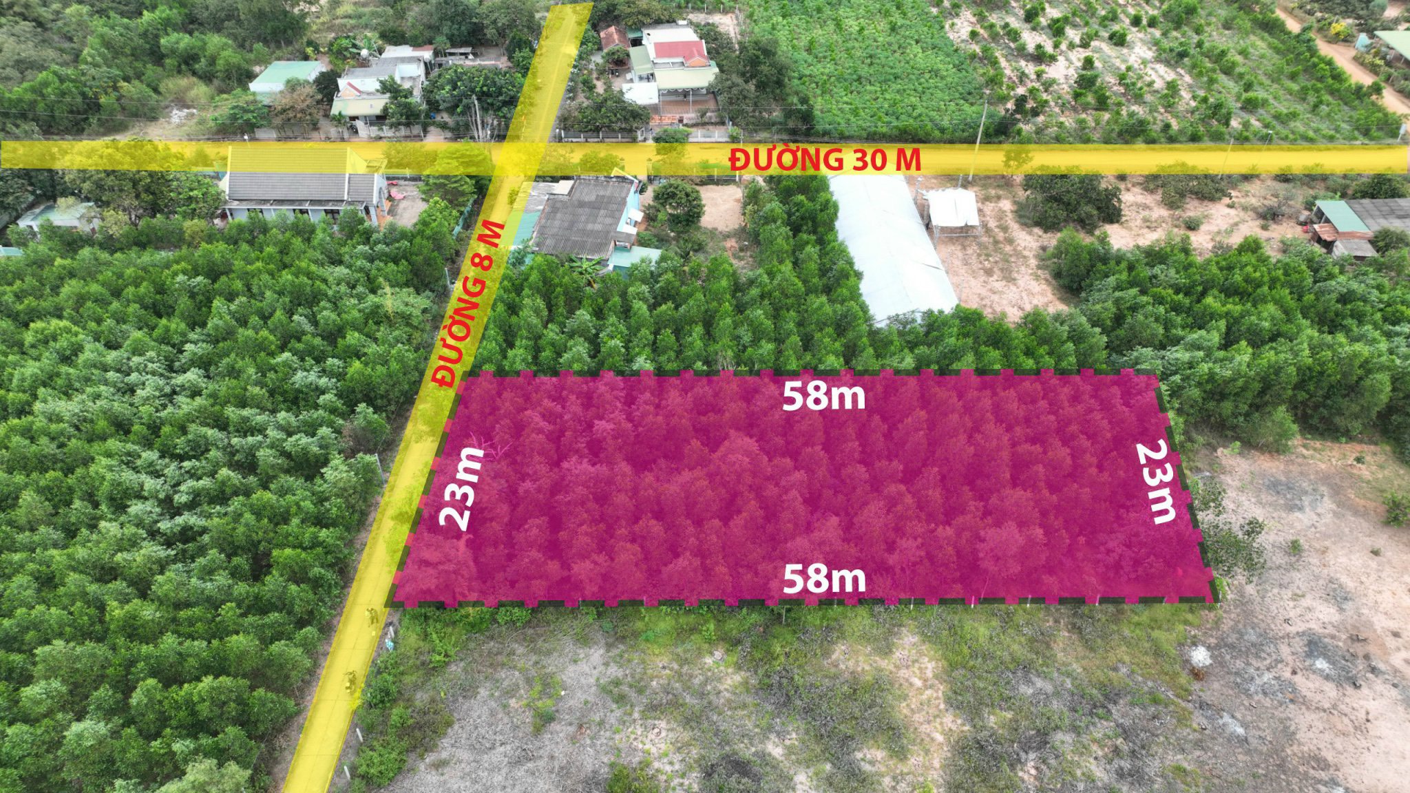 Đất mẫu Hàm Tân - Đất cách QL55 khoảng 370m, có thổ cư, giá tốt